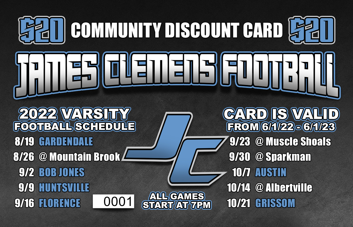 James Clemens Football Community Discount Card